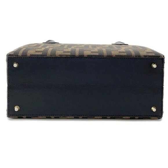 FENDI Zucca 2-way Bag Canvas/Leather Khaki - Picture 3 of 15